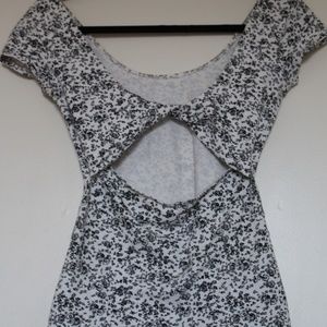 Flowered open back top